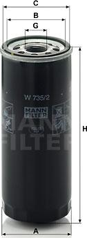 Mann-Filter W 735/2 - Oil Filter autospares.lv