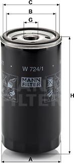 Mann-Filter W 724/1 - Oil Filter autospares.lv