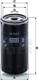 Mann-Filter W 723/3 - Oil Filter autospares.lv