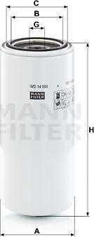 Mann-Filter WD 14 004 - Filter, operating hydraulics autospares.lv