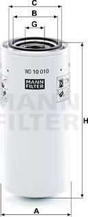 Mann-Filter WD 10 010 - Filter, operating hydraulics autospares.lv