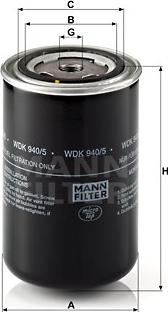 Mann-Filter WDK 940/5 - Fuel filter autospares.lv