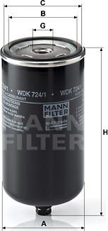 Mann-Filter WDK 724/1 - Fuel filter autospares.lv