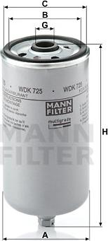 Mann-Filter WDK 725 - Fuel filter autospares.lv