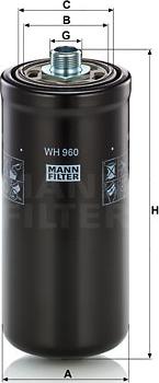 Mann-Filter WH 960 - Hydraulic Filter, automatic transmission autospares.lv