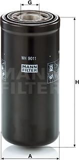 Mann-Filter WH 9011 - Filter, operating hydraulics autospares.lv
