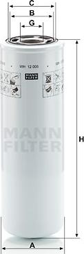 Mann-Filter WH 12 005 - Hydraulic Filter, automatic transmission autospares.lv