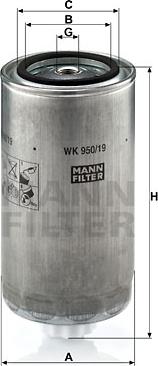 Mann-Filter WK 950/19 - Fuel filter autospares.lv