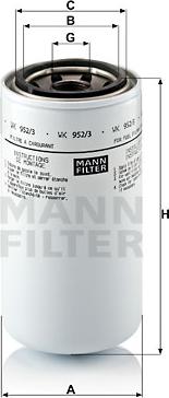 Mann-Filter WK 952/3 - Fuel filter autospares.lv