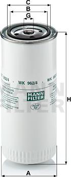 Mann-Filter WK 962/4 - Fuel filter autospares.lv