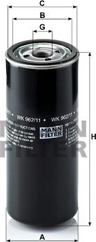 Mann-Filter WK 962/11 - Fuel filter autospares.lv