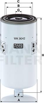Mann-Filter WK 9042 x - Fuel filter autospares.lv