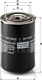 Mann-Filter WK 932/2 - Fuel filter autospares.lv