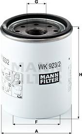 Mann-Filter WK 923/2 x - Fuel filter autospares.lv