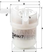 Mann-Filter WK 44/7 - Fuel filter autospares.lv