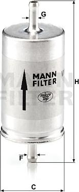 Mann-Filter WK 410 - Fuel filter autospares.lv