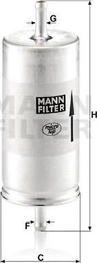 Mann-Filter WK 413 - Fuel filter autospares.lv