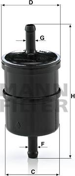 Mann-Filter WK 42/4 - Fuel filter autospares.lv