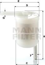 Mann-Filter WK 42/12 - Fuel filter autospares.lv