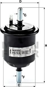 Mann-Filter WK 55/1 - Fuel filter autospares.lv