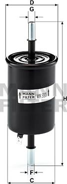 Mann-Filter WK 55/3 - Fuel filter autospares.lv