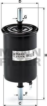 Mann-Filter WK 55/2 - Fuel filter autospares.lv