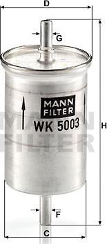 Mann-Filter WK 5003 - Fuel filter autospares.lv