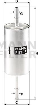 Mann-Filter WK 512/1 - Fuel filter autospares.lv