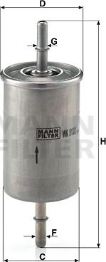 Mann-Filter WK 512/2 - Fuel filter autospares.lv