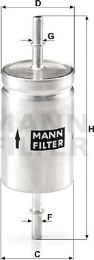 Mann-Filter WK 512 - Fuel filter autospares.lv