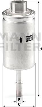 Mann-Filter WK 57 - Fuel filter autospares.lv