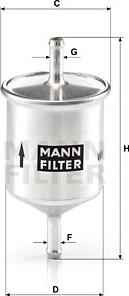 Mann-Filter WK 66 - Fuel filter autospares.lv
