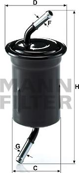 Mann-Filter WK 614/9 - Fuel filter autospares.lv