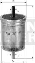 Mann-Filter WK 68 - Fuel filter autospares.lv