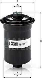 Mann-Filter WK 614/11 - Fuel filter autospares.lv
