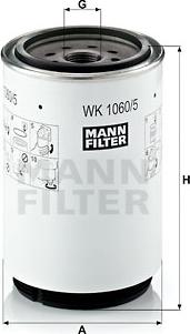 Mann-Filter WK 1060/5 x - Fuel filter autospares.lv