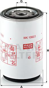 Mann-Filter WK 1060/3 x - Fuel filter autospares.lv