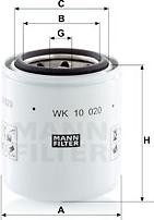 Mann-Filter WK 10 020 - Fuel filter autospares.lv