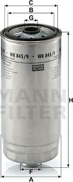Mann-Filter WK 845/9 - Fuel filter autospares.lv