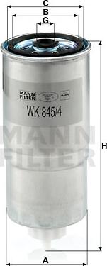 Mann-Filter WK 845/4 - Fuel filter autospares.lv