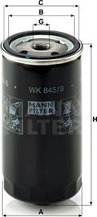 Mann-Filter WK 845/8 - Fuel filter autospares.lv