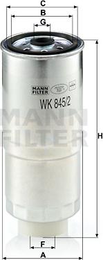 Mann-Filter WK 845/2 - Fuel filter autospares.lv
