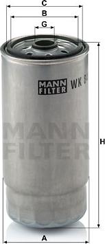 Mann-Filter WK 845/7 - Fuel filter autospares.lv