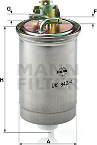 Mann-Filter WK 842/4 - Fuel filter autospares.lv