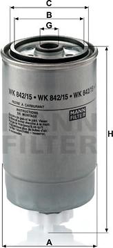 Mann-Filter WK 842/15 - Fuel filter autospares.lv