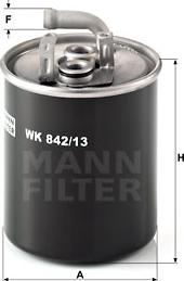 Mann-Filter WK 842/13 - Fuel filter autospares.lv