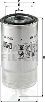 Mann-Filter WK 854/5 - Fuel filter autospares.lv