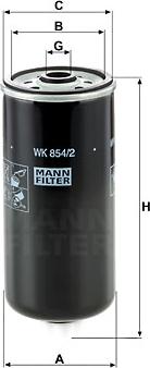 Mann-Filter WK 854/2 - Fuel filter autospares.lv