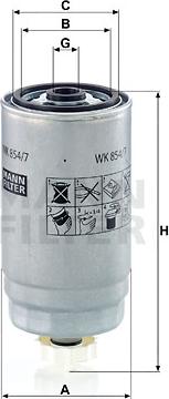 Mann-Filter WK 854/7 - Fuel filter autospares.lv