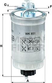 Mann-Filter WK 851 - Fuel filter autospares.lv